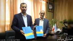 امضای تفاهم نامه همکاری مشترک دانشکده فنی و مهندسی میانه با فولاد آذربایجان