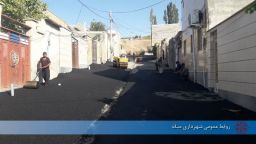 آسفالت کوچه شهید فهمیده در کوی شهید بهشتی