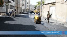 آسفالت کوچه شهید هاشمی در خیابان امام خمینی ره