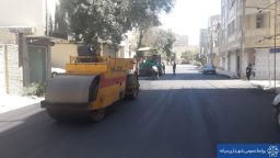 اجرای روکشی آسفالت خیابان استقلال