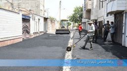 آسفالت کوچه سعدی چهارم در شهرک اندیشه