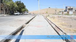 اجرای کفپوش و جدولگذاری فضای سبز انتهای گلستان سوم در شهرک ولیعصر عج