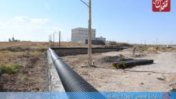 حل مشکل آب های سطحی کوی نیروی انتظامی با ۳۵۰ متر لوله گذاری