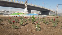 کاشت فضای سبز میدان دفاع مقدس