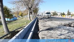 نوسازی جداول بلوار شهدای زینبیه در محدوده پارک لاله