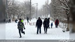 بارش برف و باران در برخی شهرهای استان آذربایجان شرقی