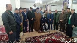 دیدار مسولان شهرستان میانه با جانباز علی بالایی