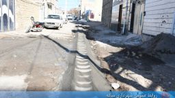 اجرای آبرو کوچه قائم چهارم در خیابان فجر