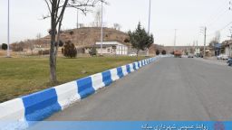 رنگ آمیزی جداول ورودی شمالی میدان ولایت