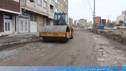 زیرسازی انتهای خیابان شاهد