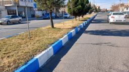 رنگ آمیزی جداول خیابان فجر