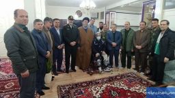 دیدار مسولان شهرستان میانه با جانباز سرافراز علی بالایی