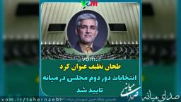 انتخابات دور دوم مجلس در میانه تایید شد