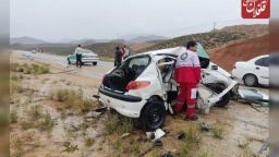 فوت ۳ نفر در حادثه رانندگی محور میانه - زنجان