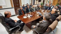 دیدار مدیر جهاد کشاورزی و روسای ادارات مرتبط برای تبریک انتصاب فرماندار ویژه میانه