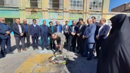 ️کلنگ مدرسه ۶ کلاسه خیرساز مرحومه “سریه زعفرانی” میانه به زمین زده شد