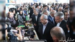 تصاویر بازدید وزیر کار از نمایشگاه توانمندی های کارآفرینی در میانه