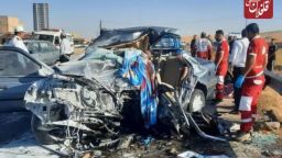 تصادف مرگبار پژو و نیسان در میانه ۵ کشته بر جا گذاشت