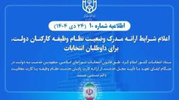 شرایط ارائه مدرک وضعیت نظام وظیفه کارکنان دولت برای داوطلبان انتخابات