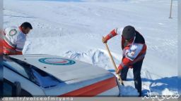 نجات بیمار قلبی از کولاک روستای اوشنار ترکمانچای