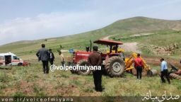 فوت یک نفر براثر واژگونی تراکتور در روستای طوین کاغذکنان