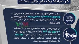 حادثه مرگبار تصادف عابرپیاده با ۲۰۶ در جاده ترانزیت میانه
