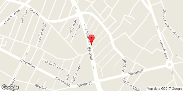 موقعیت کاشی و سرامیک مرکزی روی نقشه