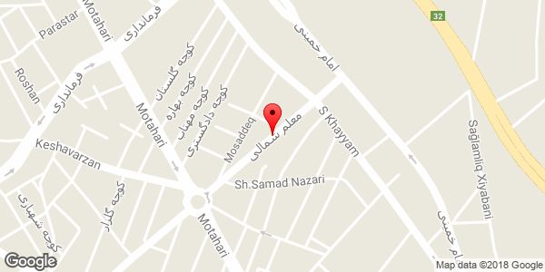 موقعیت خیابان معلم شمالی روی نقشه