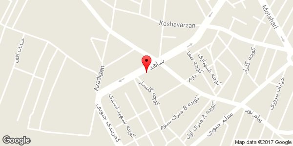 موقعیت خدمات کامپیوتری دانشجو روی نقشه