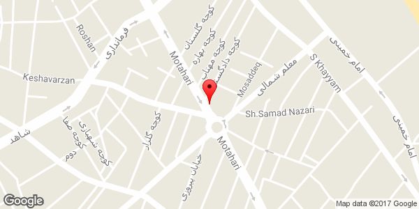 موقعیت قصر پرده زربافت روی نقشه