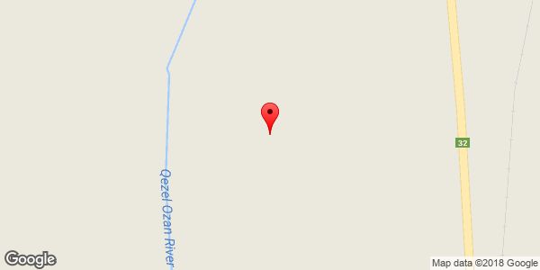 موقعیت رودخانه قزل اوزن روی نقشه