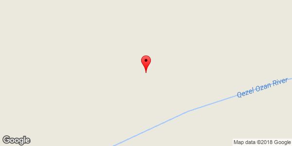 موقعیت رودخانه قزل اوزن روی نقشه