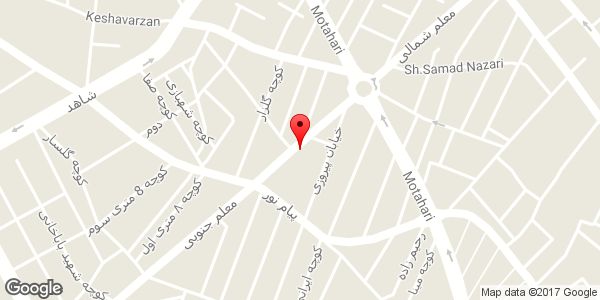 موقعیت خدمات تاسیساتی آذین روی نقشه