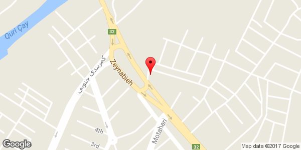 موقعیت حسینیه حضرت عباس(ع) روی نقشه