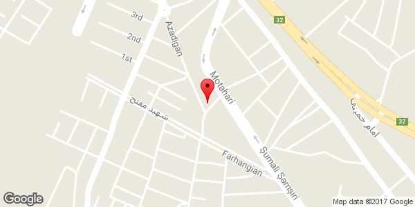 موقعیت آریا پنجره روی نقشه