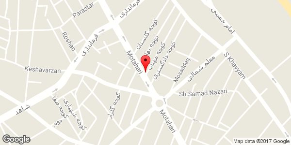 موقعیت سوپر مارکت رها روی نقشه