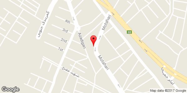 موقعیت مجتمع اداری تندیس روی نقشه