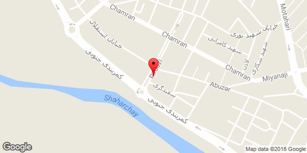 موقعیت اداره امورآب میانه روی نقشه