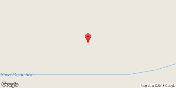 موقعیت رودخانه قزل اوزن روی نقشه