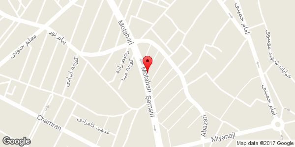 موقعیت فروشگاه سارای روی نقشه