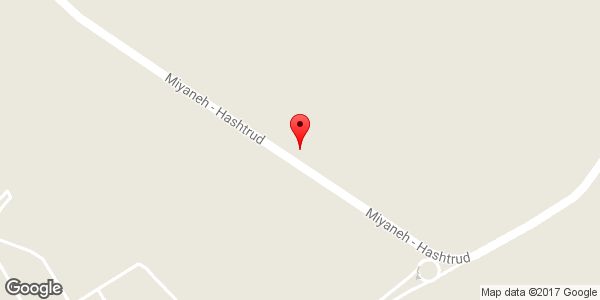 موقعیت کشتارگاه صنعتی و میدان دواب شهرداری میانه روی نقشه