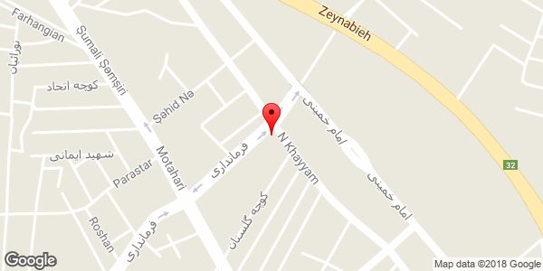 موقعیت مسجد سیدالشهدا روی نقشه