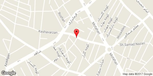 موقعیت خیاطی صدف روی نقشه