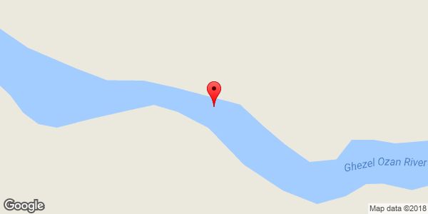 موقعیت رودخانه قزل اوزن روی نقشه