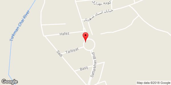 موقعیت میدان معلم روی نقشه