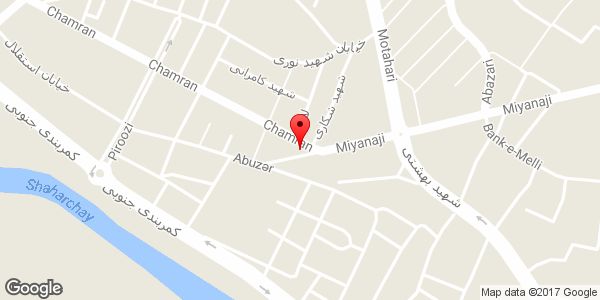 موقعیت اغذیه عمو رحیم روی نقشه