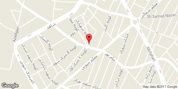 موقعیت سالن ورزشی تربیت روی نقشه