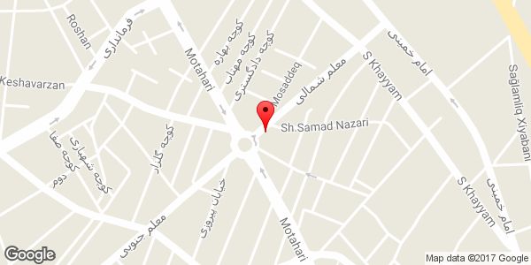 موقعیت مرغ فروشی کاظمی روی نقشه