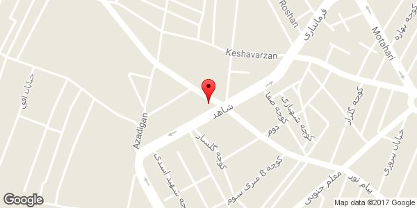 موقعیت مصالح ساختمانی نادریان روی نقشه