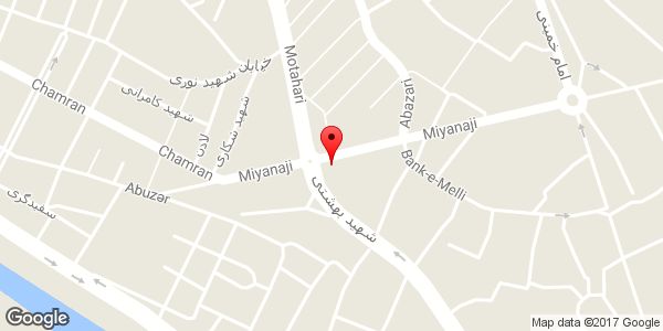 موقعیت تزئین نمای آذران روی نقشه